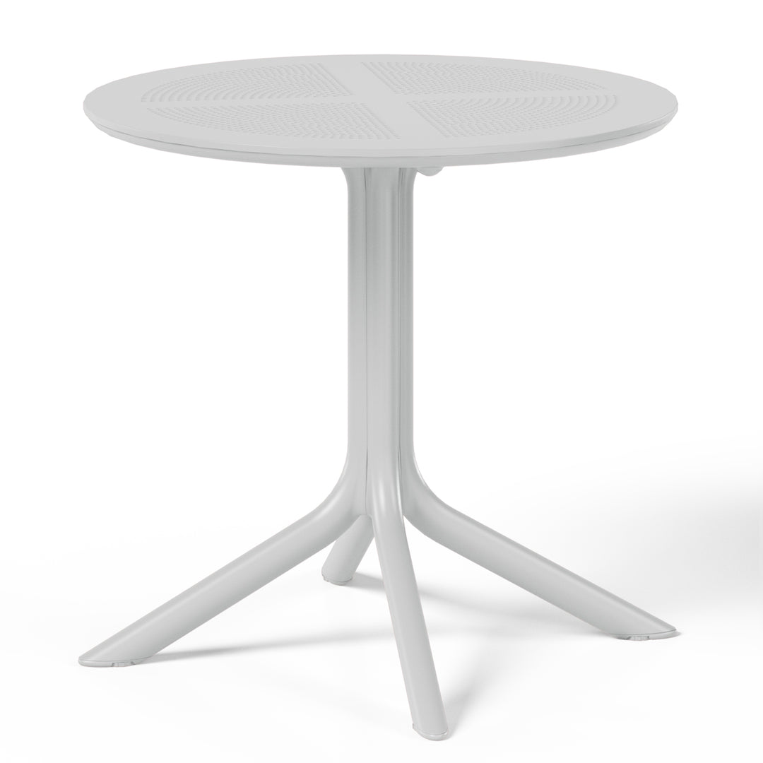 Playa 31.5" Round Plastic Outdoor Patio Dining Table for 4