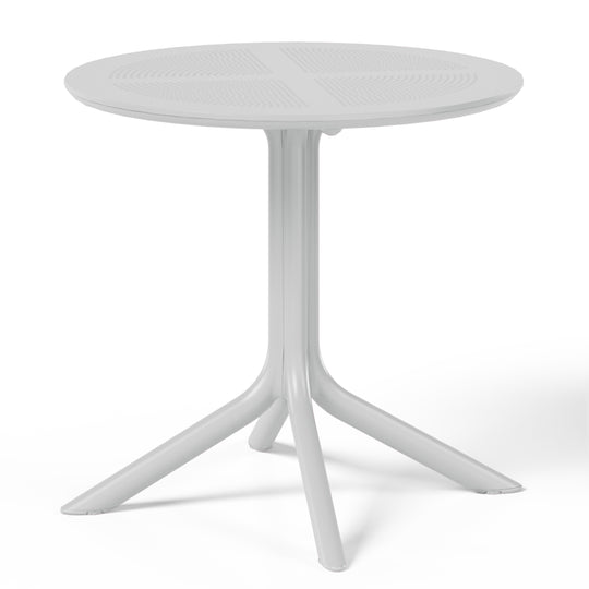 Playa 31.5" Round Plastic Outdoor Patio Dining Table for 4