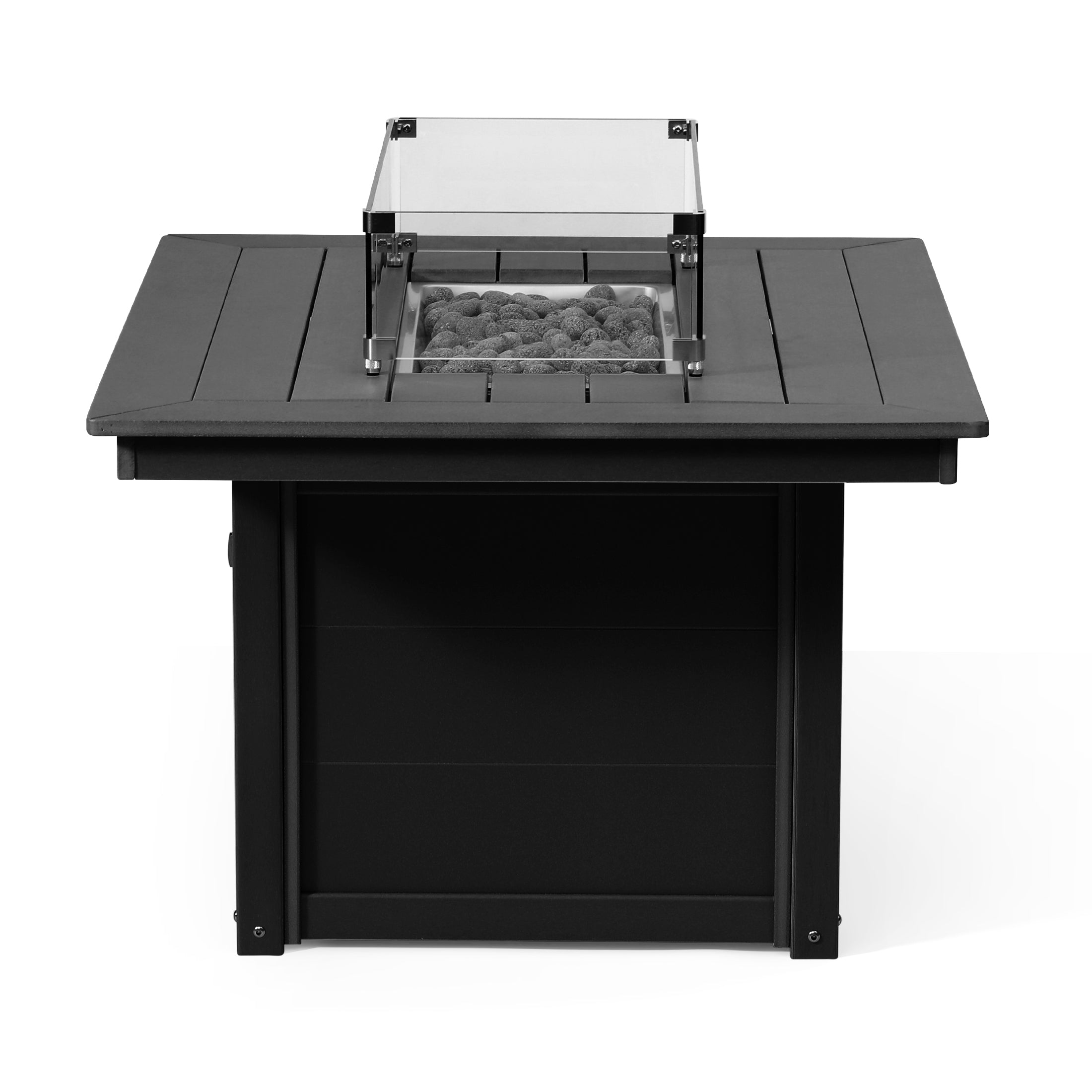 Helios 46" Modern Outdoor 55,000 BTU Patio Gas Propane Rectangle Deck Fire Pit Table