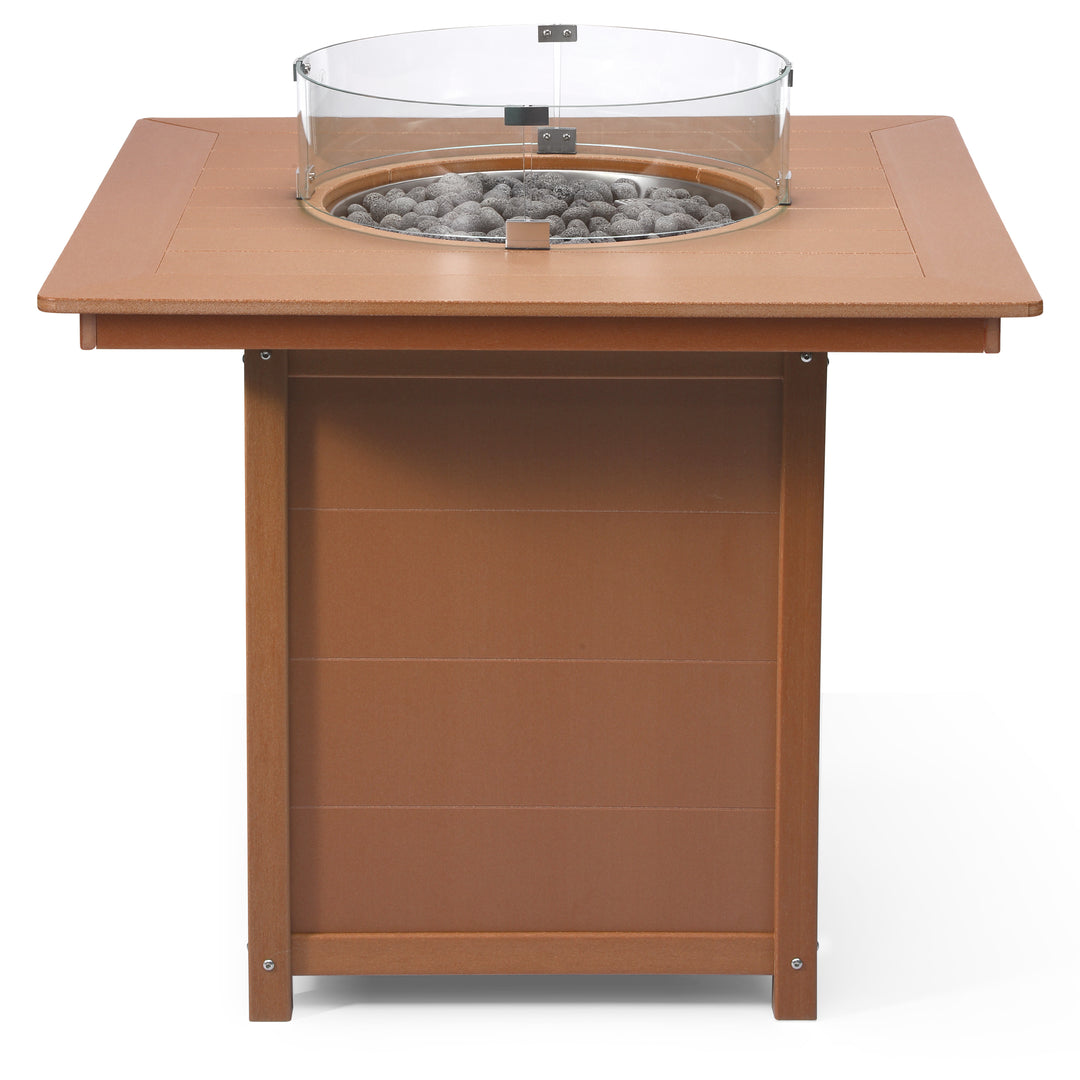 Helios 42" Modern Outdoor Patio Gas Propane Square Fire Pit Table