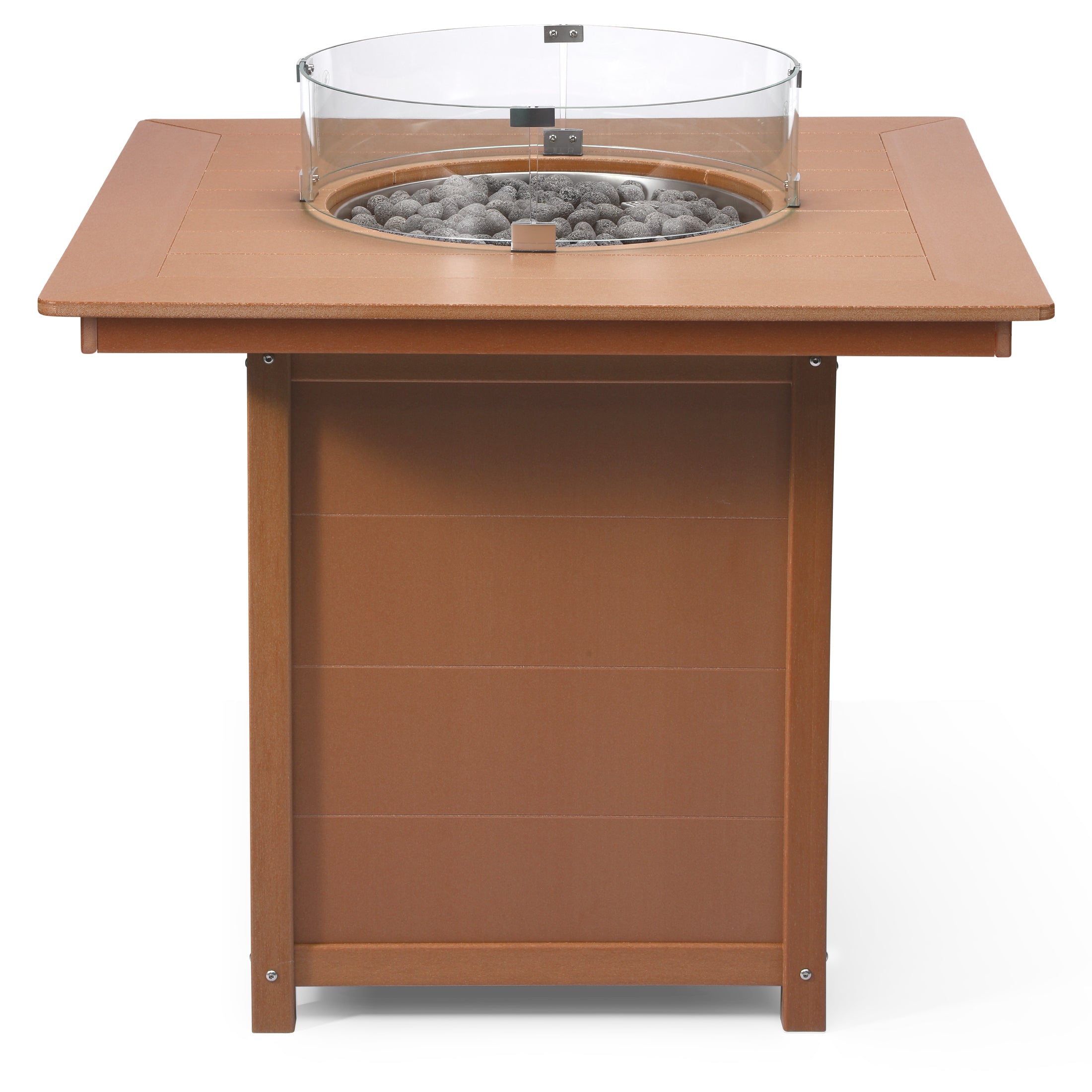 Helios 42" Modern Outdoor Patio Gas Propane Square Fire Pit Table