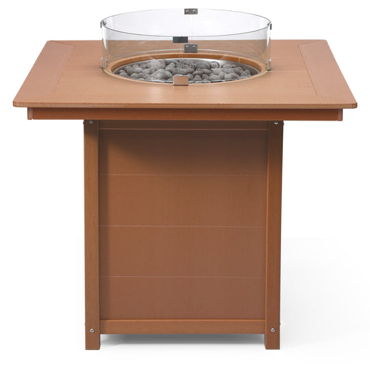Helios 42" Modern Outdoor Patio Gas Propane Square Fire Pit Table