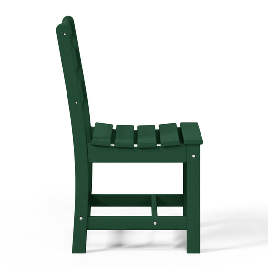 Ashore Outdoor HDPE Patio Classic Armless Dining Side Chair