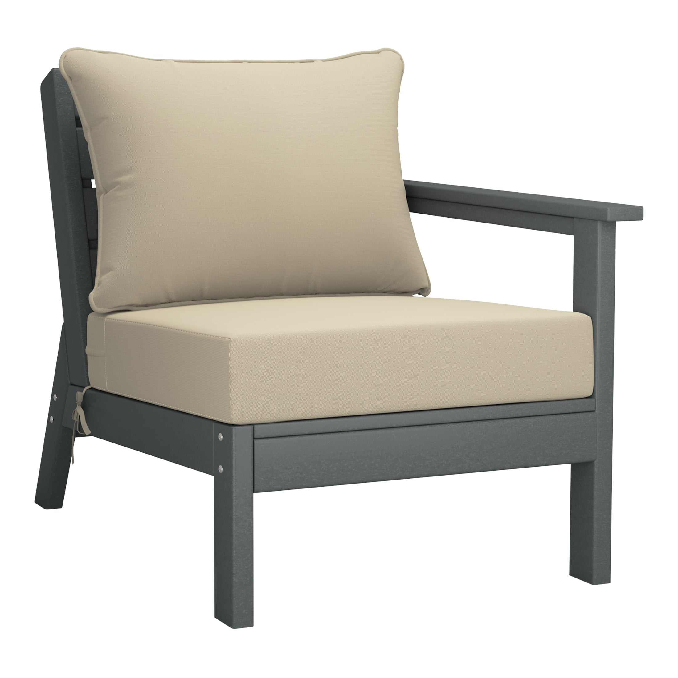 Avalon Outdoor 6-Piece Modular Sectional Patio Furniture Sofa Set in Gray Frame