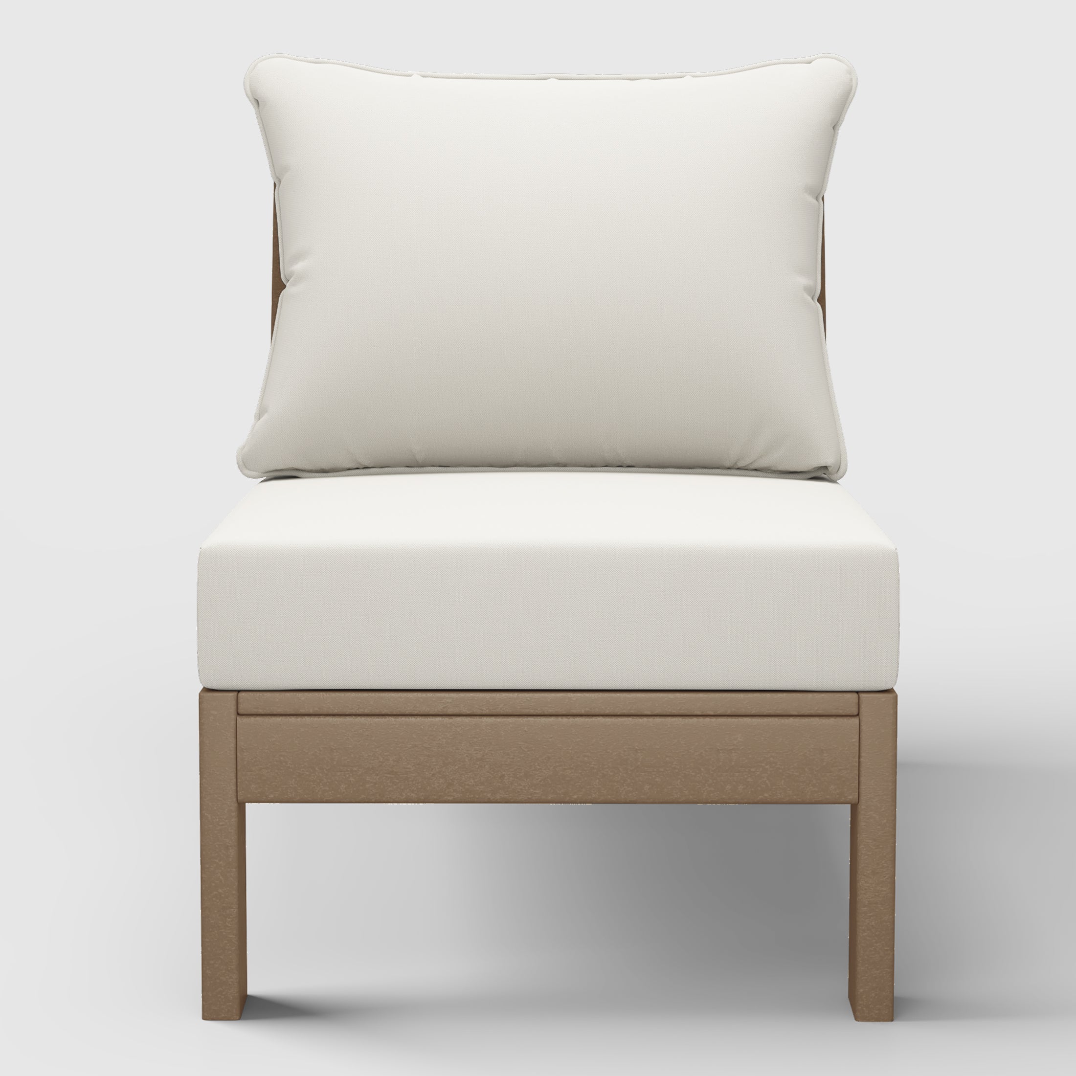 Avalon Outdoor HDPE Deep Seating Modular Armless Patio Chair with Patio Cushions
