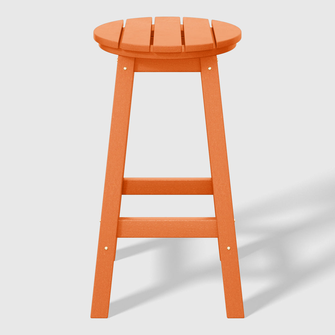 Malibu 24" HDPE Outdoor Patio Round Counter Height Bar Stool