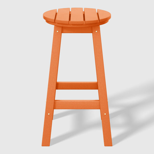 Malibu 24" HDPE Outdoor Patio Round Counter Height Bar Stool