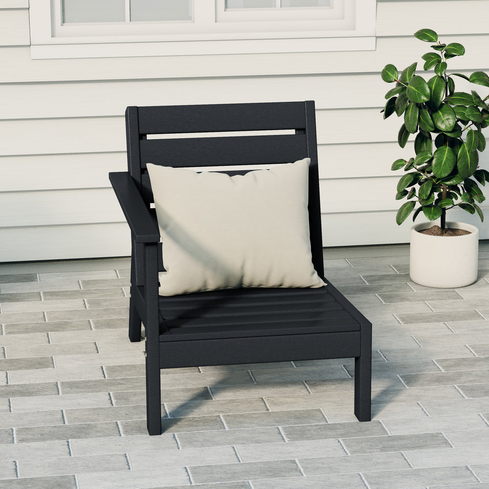 Avalon Outdoor Patio HDPE Left Arm Facing Deep Seating Corner Chair