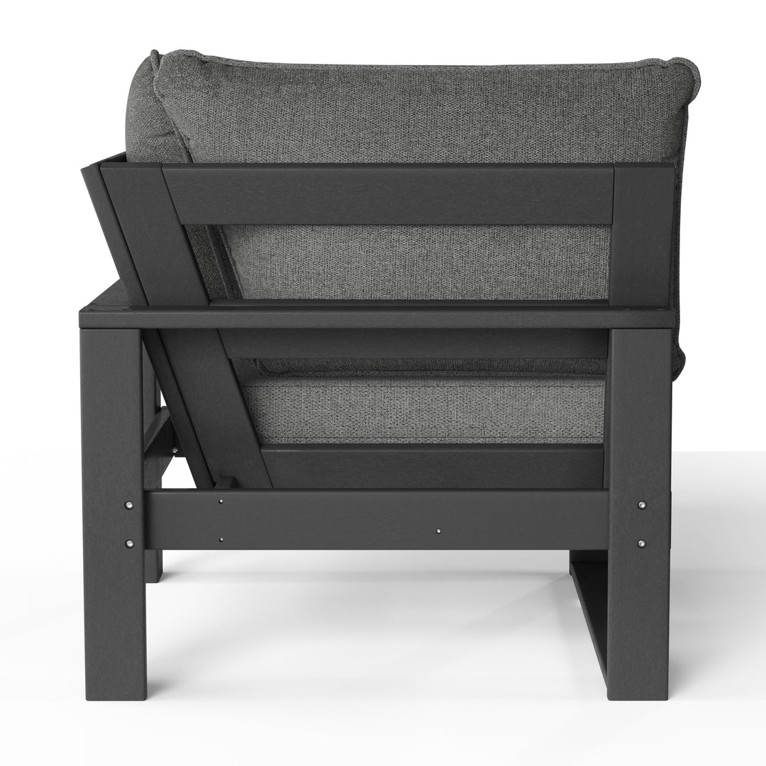 Outdoor HDPE Sectional Corner Sofa Seat with Water-Proof Cushions
