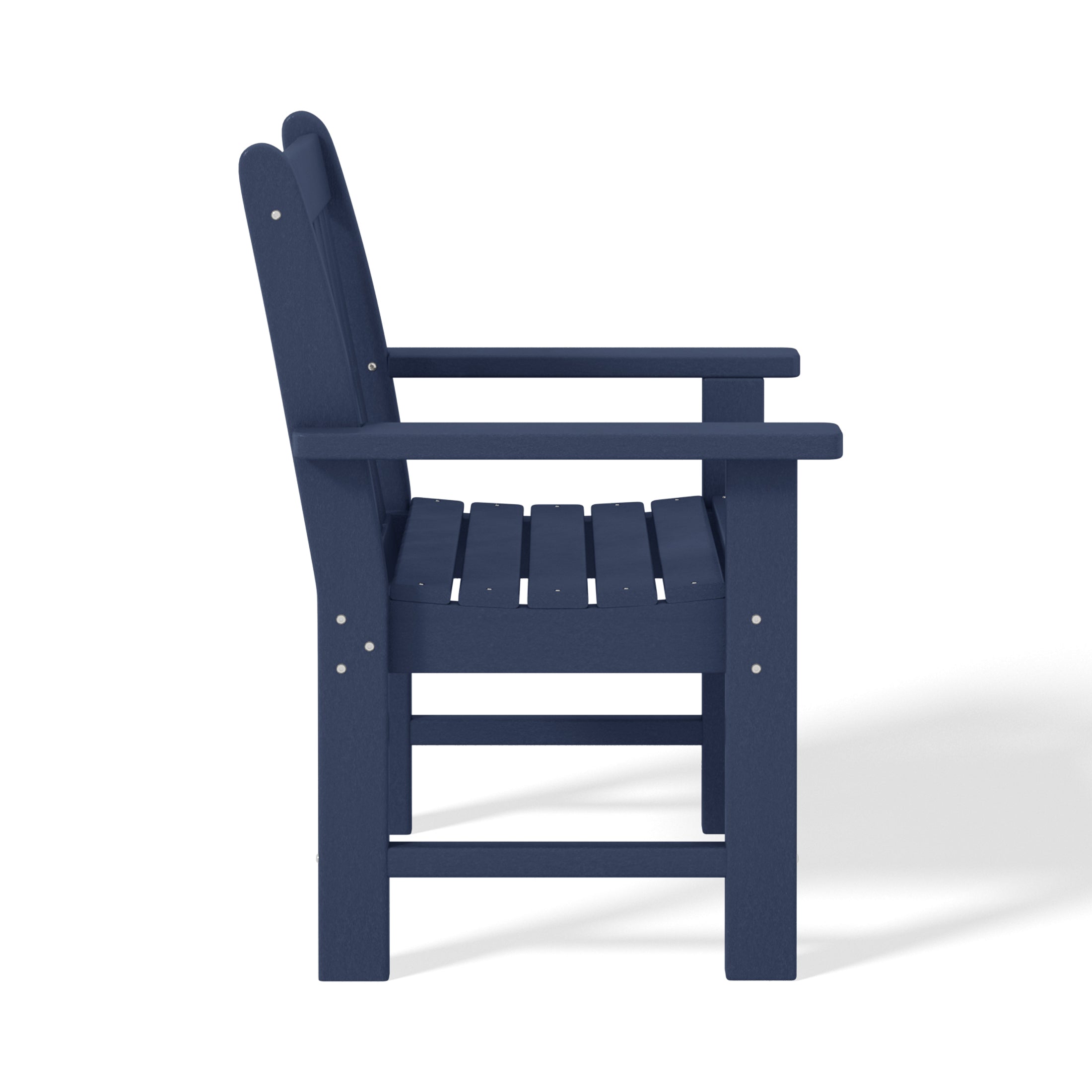 Malibu Outdoor Patio 3-Piece HDPE Adirondack Garden Chairs with Square Adirondack Side Table Set