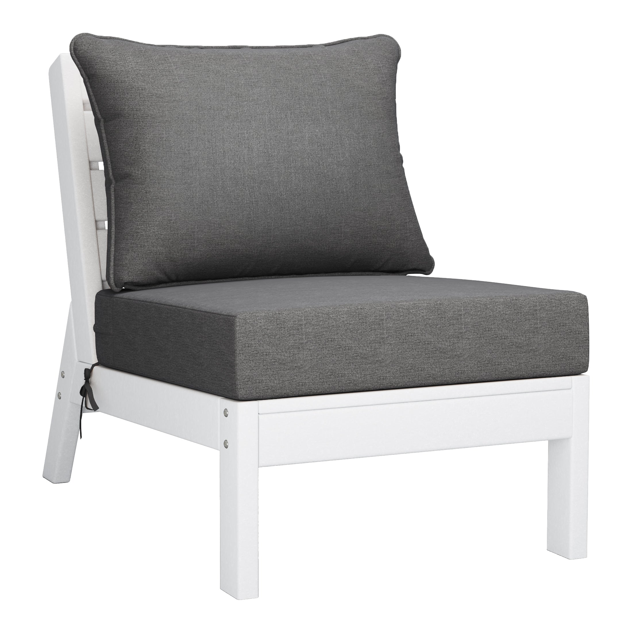 Avalon Outdoor 6-Piece Modular Sectional Patio Furniture Sofa Set in White Frame