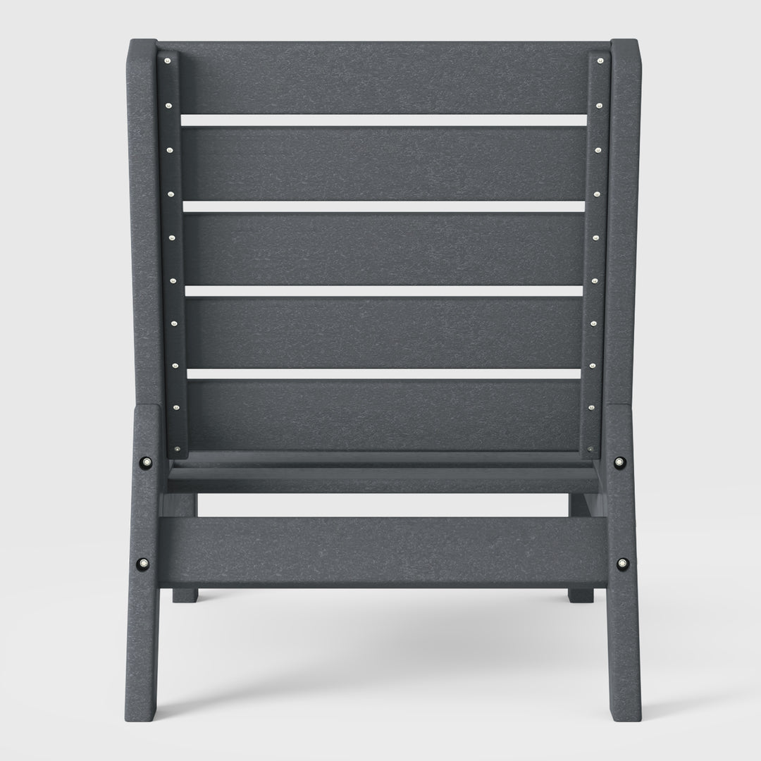 Avalon Outdoor HDPE Deep Seating Modular Armless Patio Chair with Patio Cushions