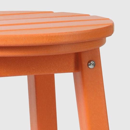 Malibu 24" HDPE Outdoor Patio Round Counter Height Bar Stool