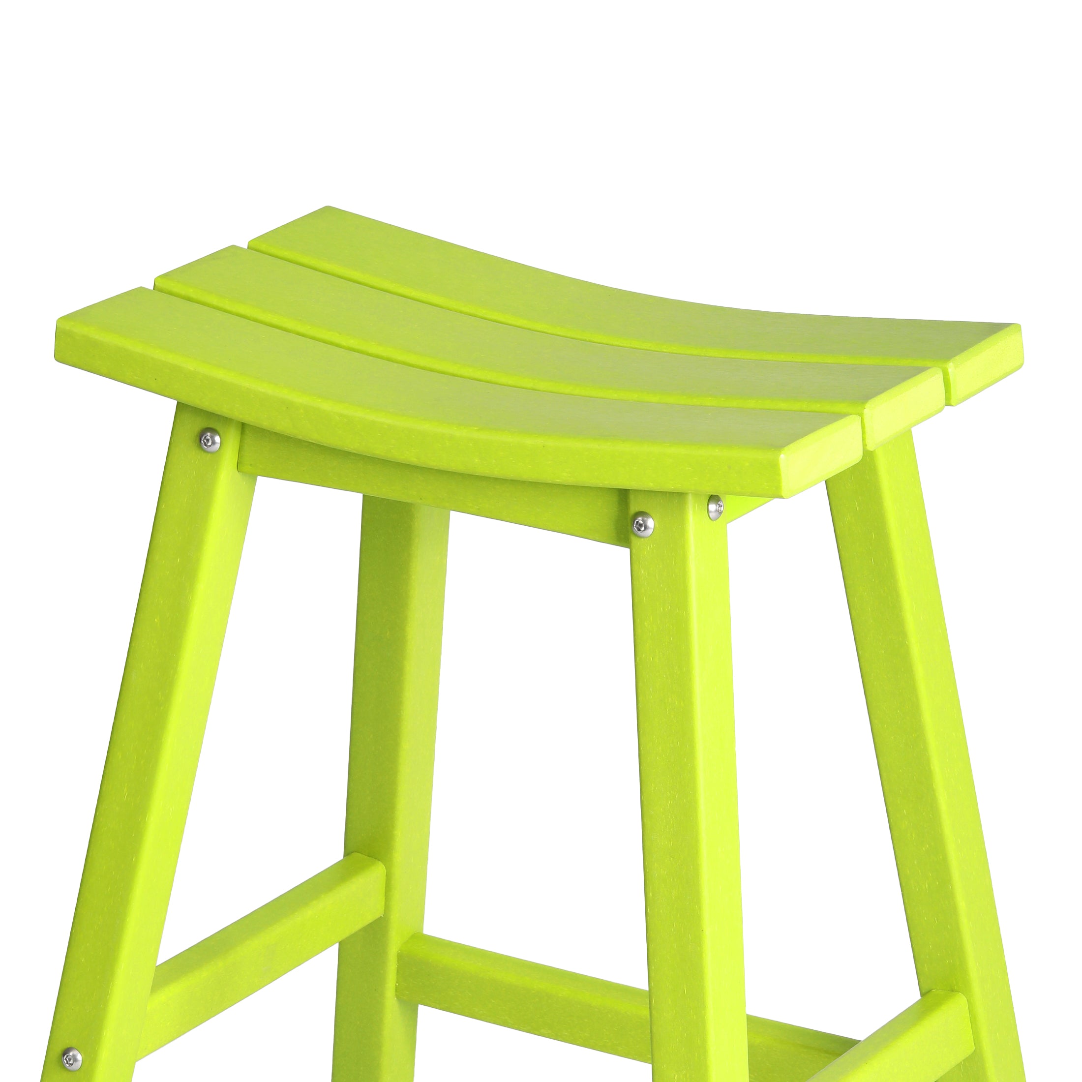 Malibu 24" HDPE Outdoor Patio Counter Height Bar Stools (Set of 2)