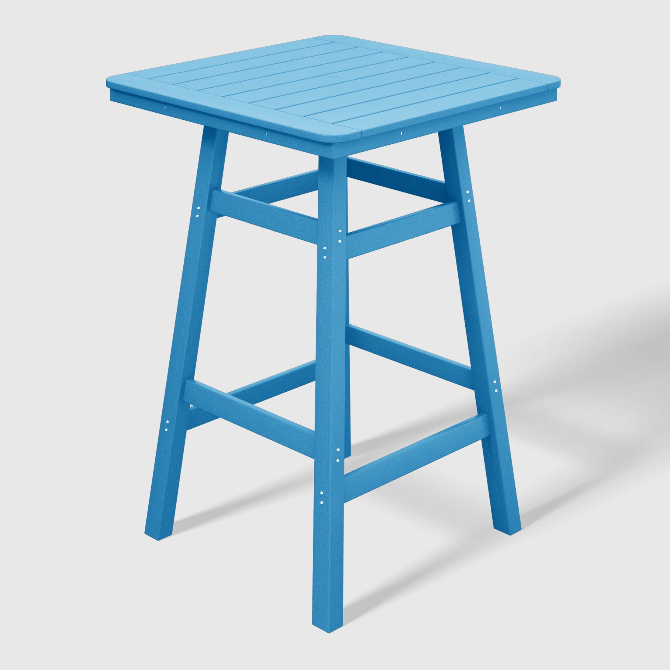 Malibu 30" Square Outdoor Patio Bistro Bar Table With Umbrella Hole
