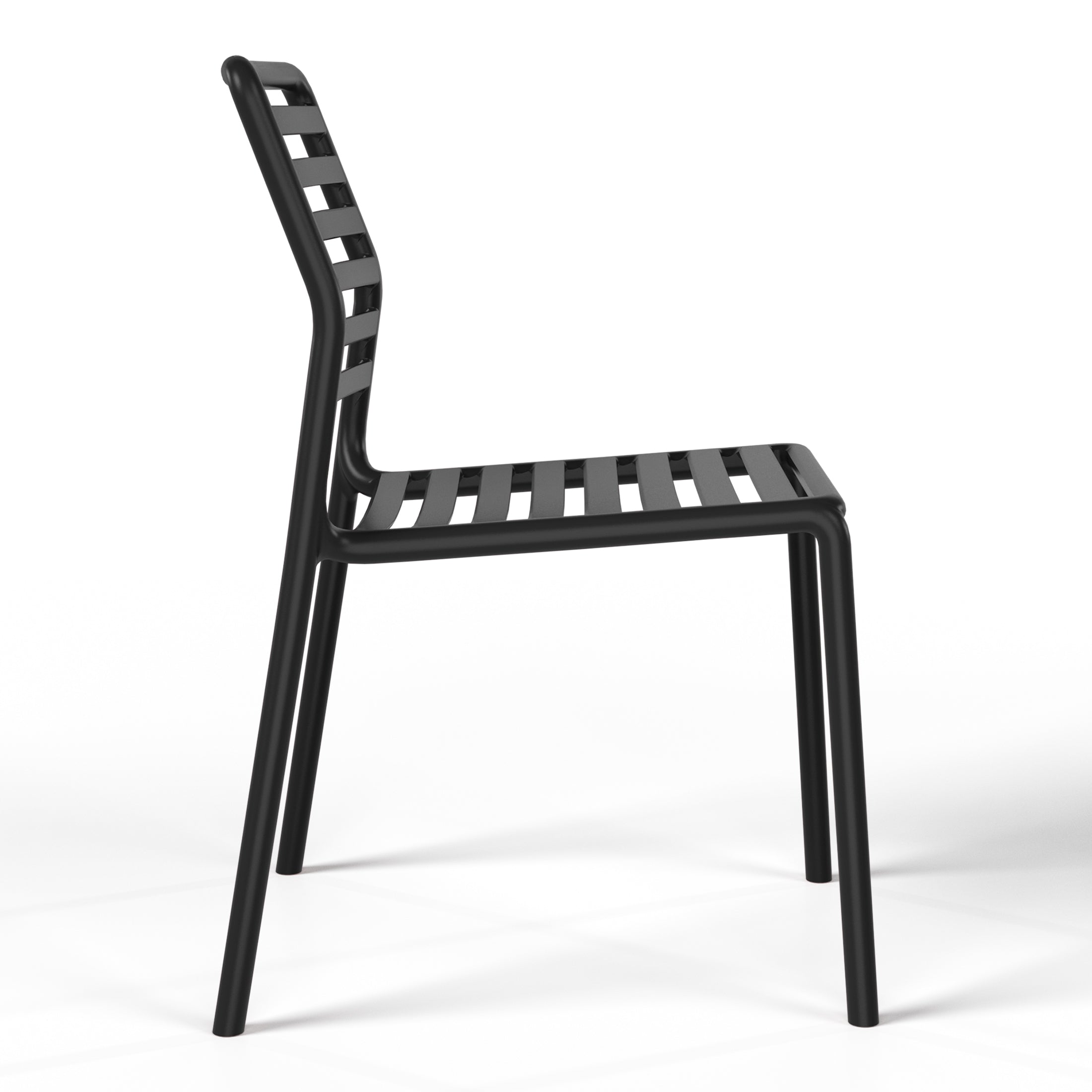 Playa Outdoor Stackable Polypropylene Plastic Resin Dining Side Chairs (Set of 2)