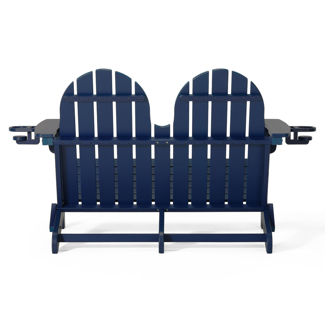 St. Augustine Outdoor Patio 49" HDPE Folding Adirondack Garden Bench