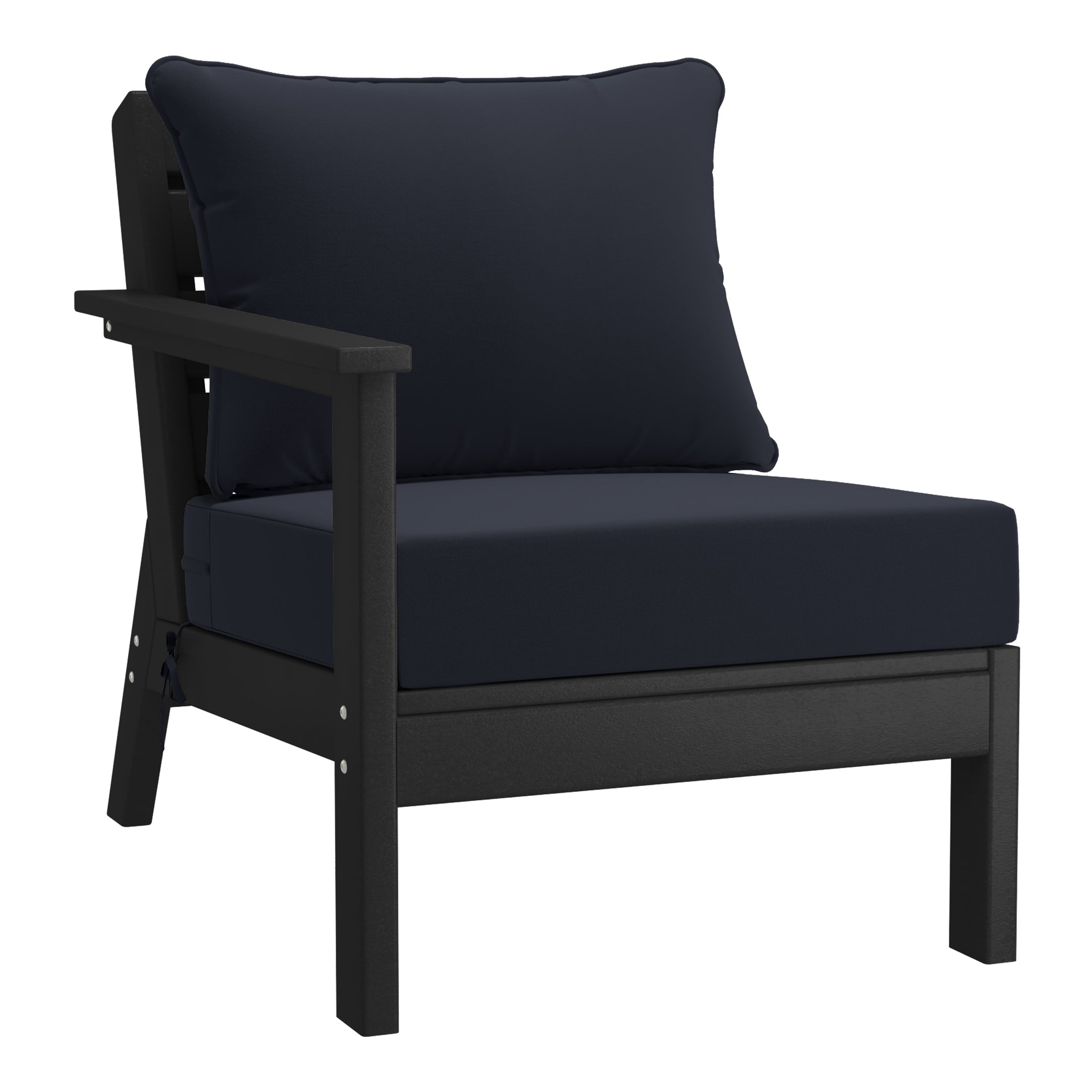 Avalon Outdoor Patio HDPE Sectional Sofa with Patio Cushions