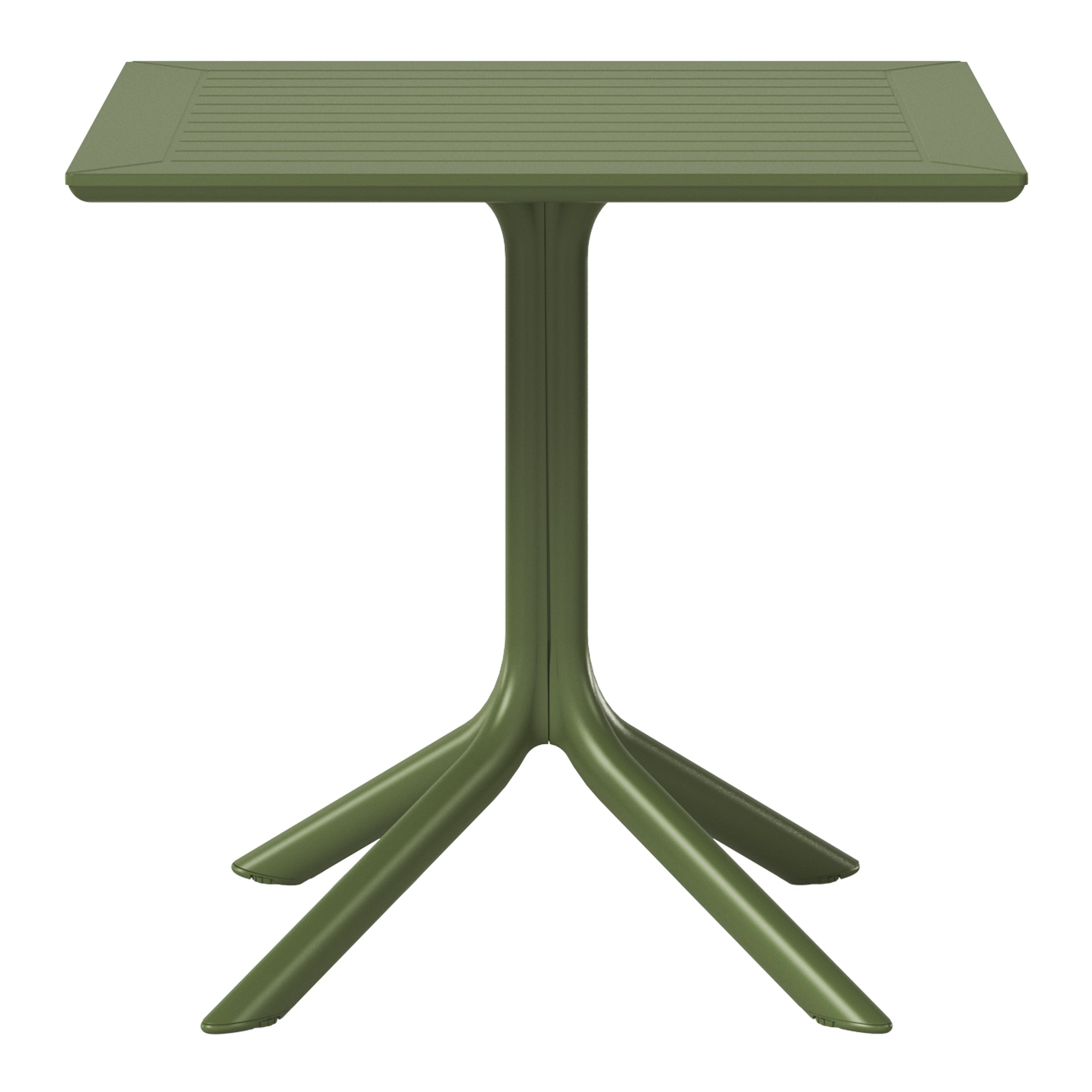 Playa 31.5" Square Outdoor Plastic Resin Patio Dining Table for 4