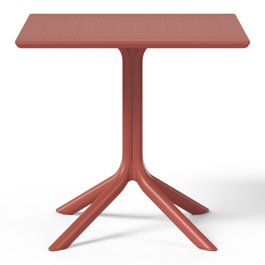 Playa 31.5" Square Outdoor Plastic Resin Patio Dining Table for 4