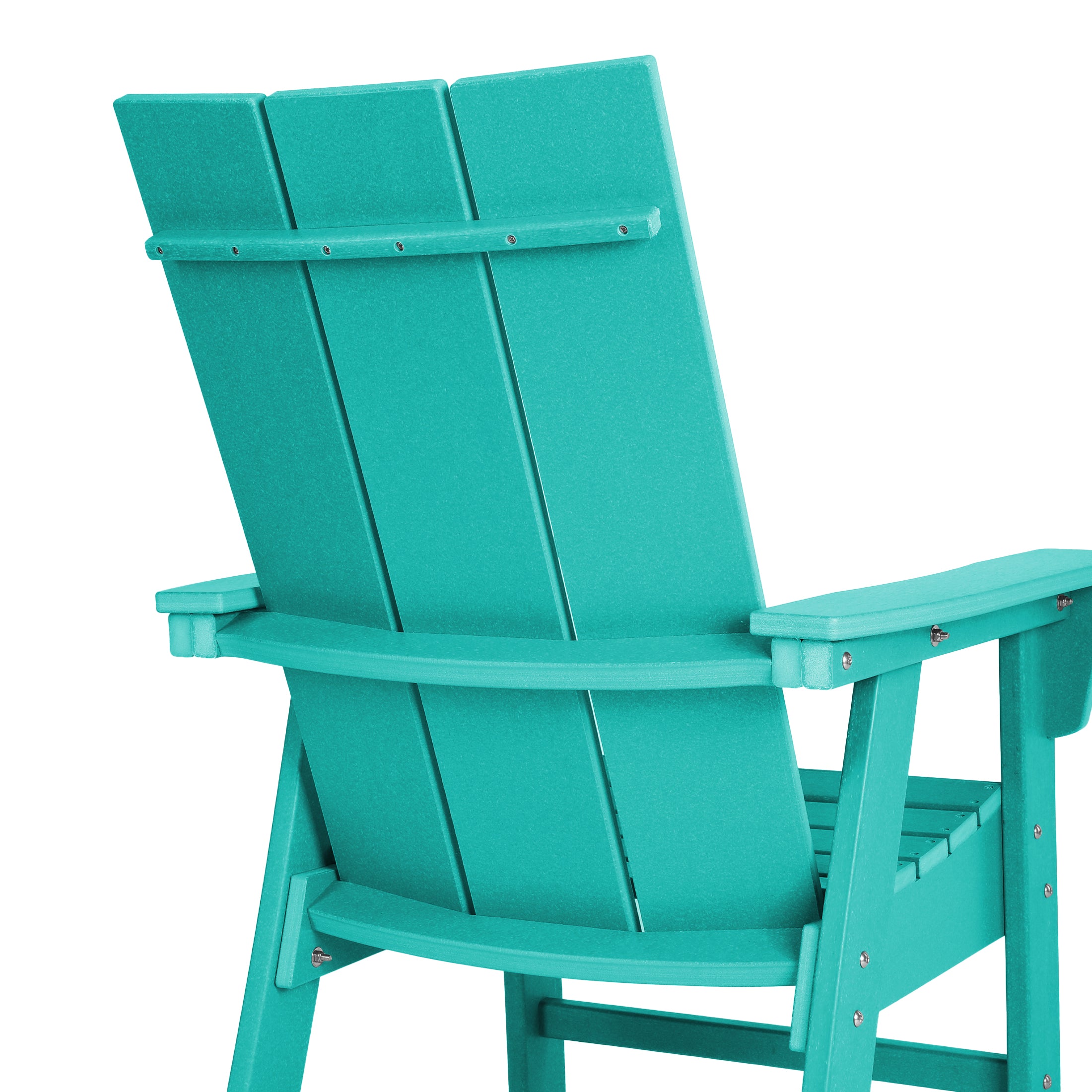 Ashore Outdoor Patio HDPE Plastic Modern Adirondack Dining Chairs (Set of 2)