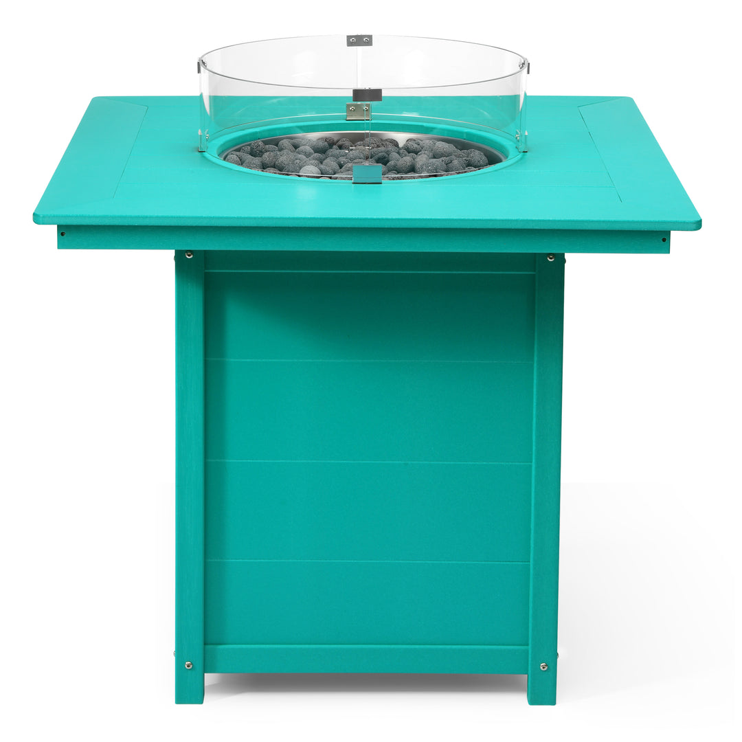 Helios 42" Modern Outdoor Patio Gas Propane Square Fire Pit Table