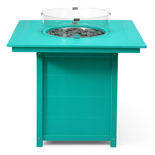Helios 42" Modern Outdoor Patio Gas Propane Square Fire Pit Table