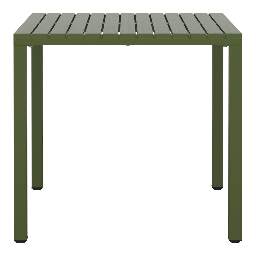 Playa 31.5" Iron Metal Frame Outdoor Square Patio Dining Table