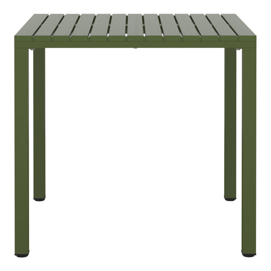 Playa 31.5" Iron Metal Frame Outdoor Square Patio Dining Table