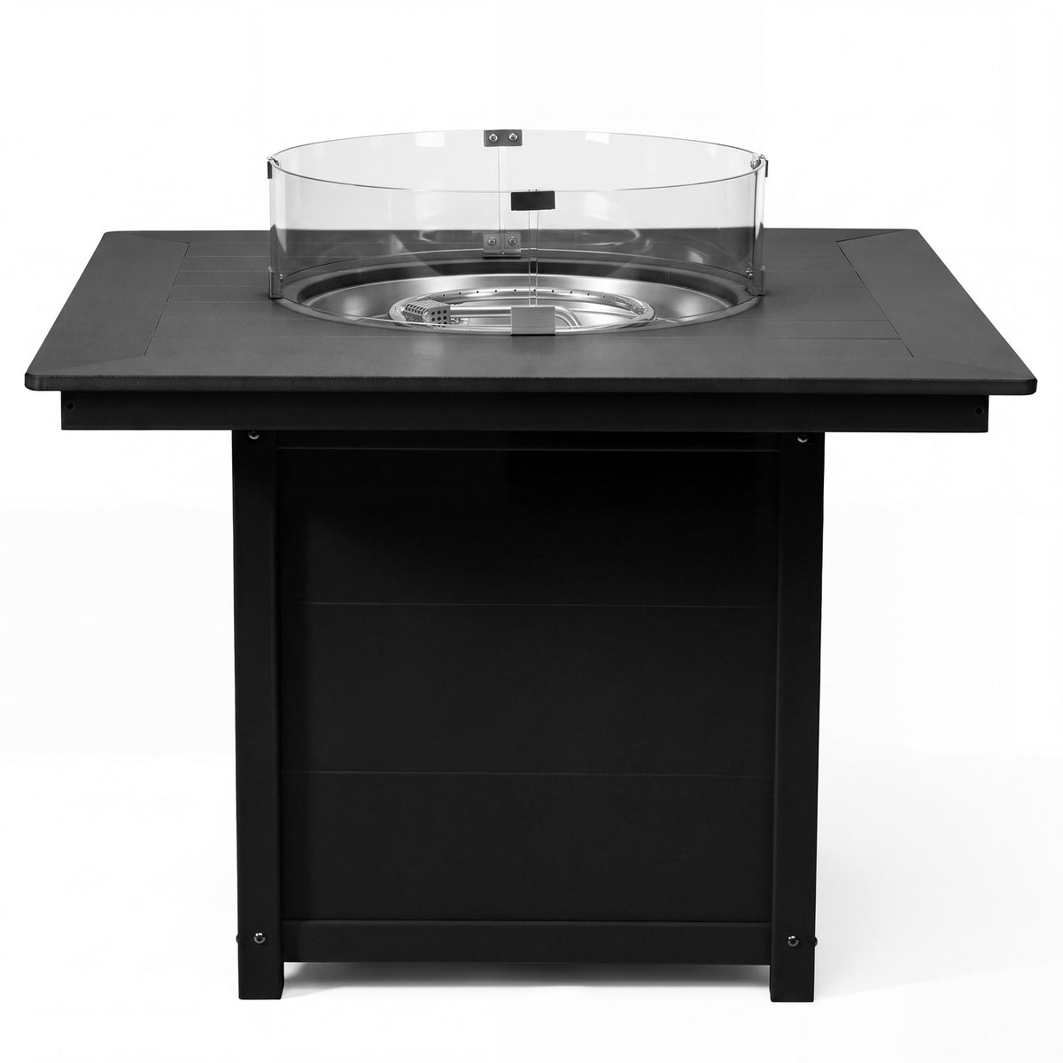 Helios Modern Outdoor Patio Propane 42" Square Fire Pit Table