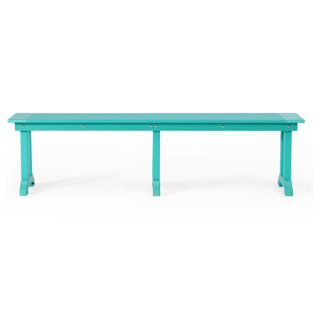 Malibu 65" Outdoor Patio Trestle Dining Bench