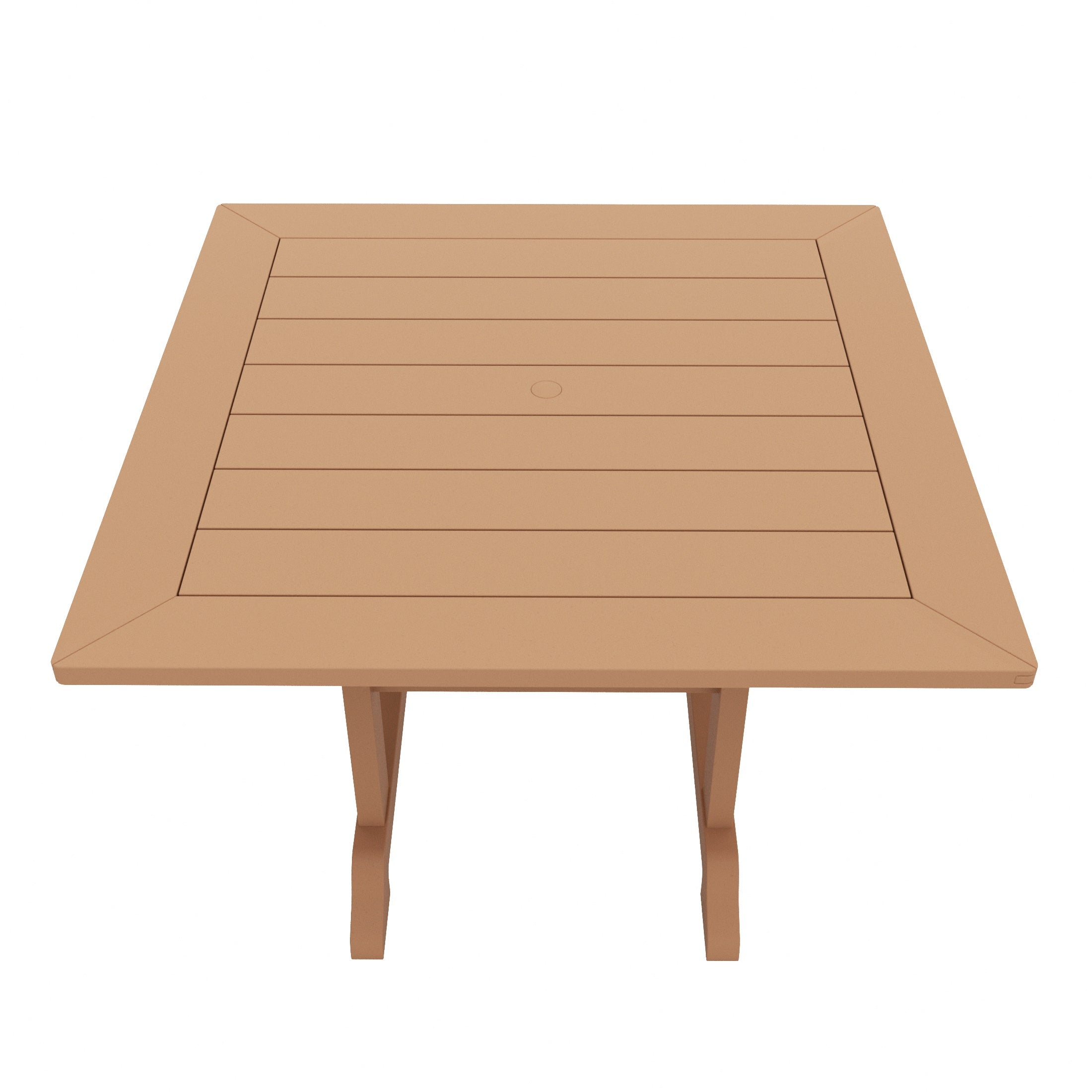 Malibu 5-Piece HDPE Square Patio Dining Table Set with Foldable Chairs