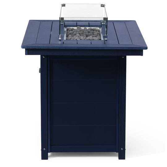 Helios 46" Modern Outdoor Patio Gas Propane Rectangle Fire Pit Table