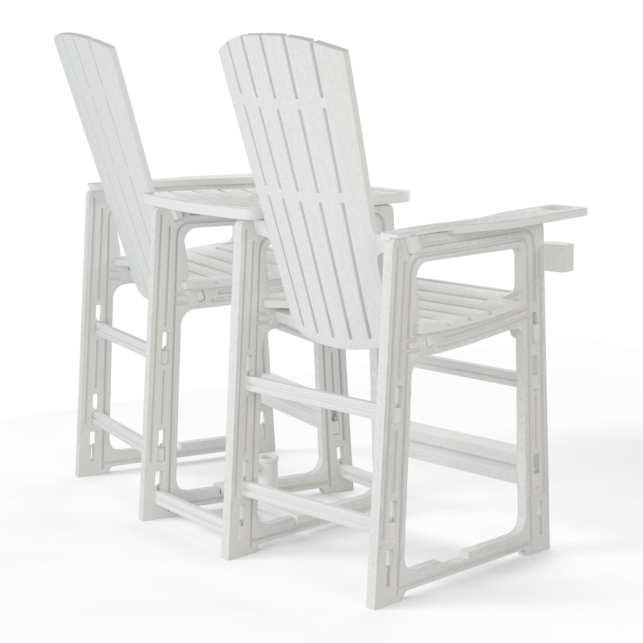 Azura Outdoor Tall Adirondack Chairs With Connecting Table Tray (Set of 2)