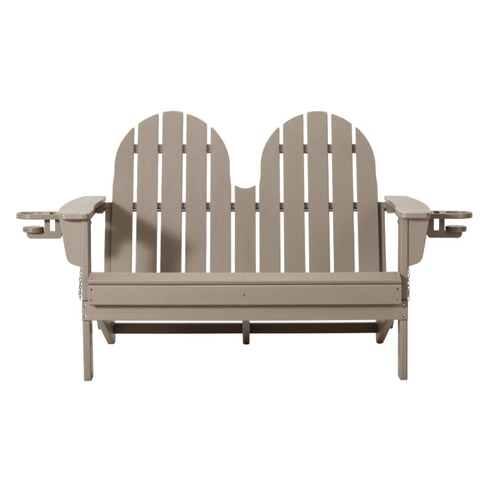 St. Augustine Outdoor Patio 49" HDPE Folding Adirondack Garden Bench