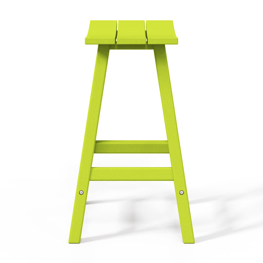 Malibu 24" HDPE Outdoor Patio Counter Height Bar Stools (Set of 3)