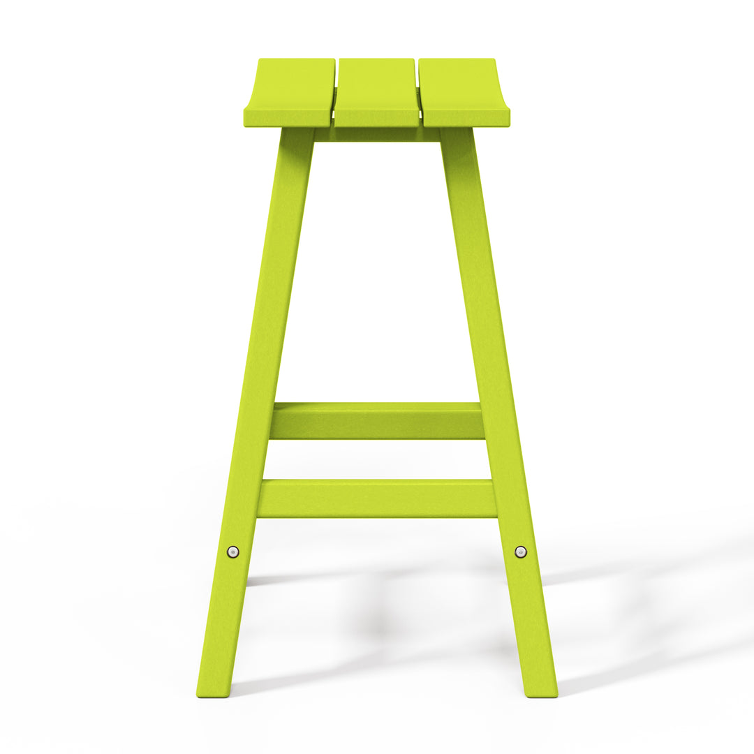 Malibu 24" HDPE Outdoor Patio Counter Height Bar Stool