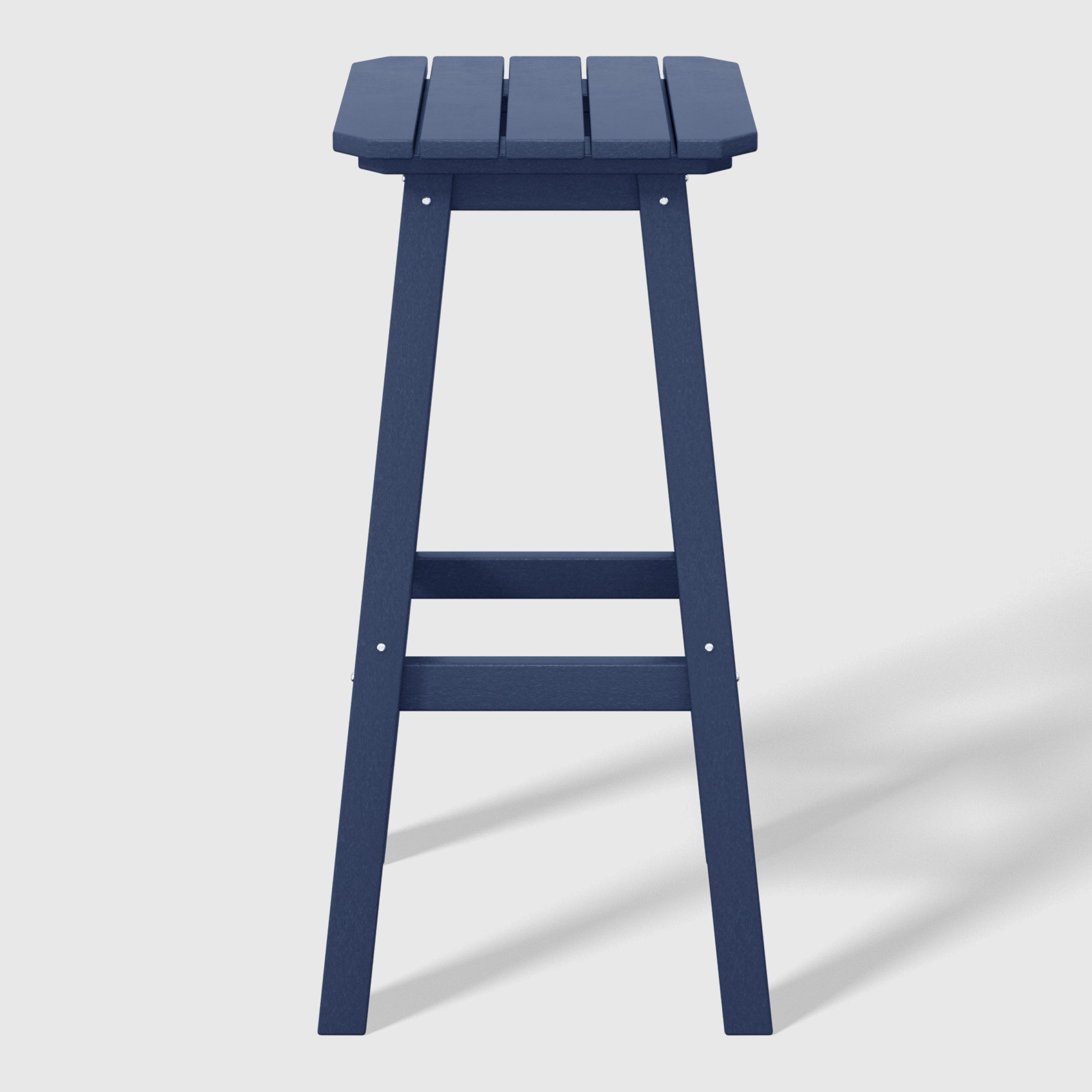 Malibu 29" HDPE Outdoor Patio Square Backless Bar Stool