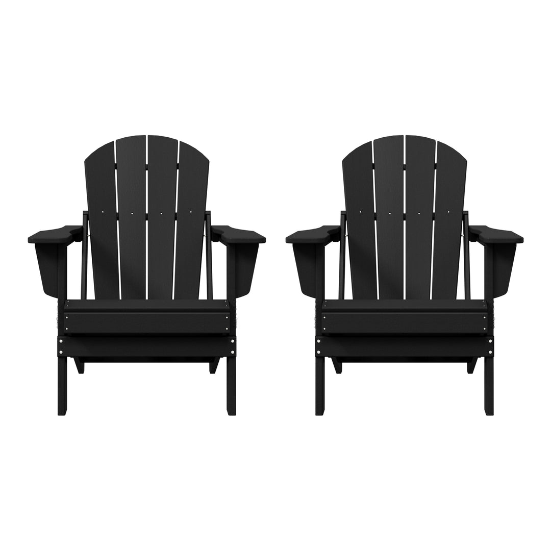 Malibu Westintrends 2 piece set outdoor folding Poly Adirondack chair