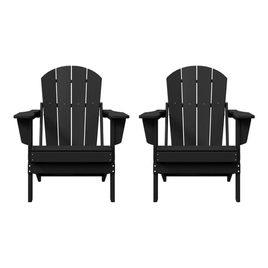 Malibu Westintrends 2 piece set outdoor folding Poly Adirondack chair