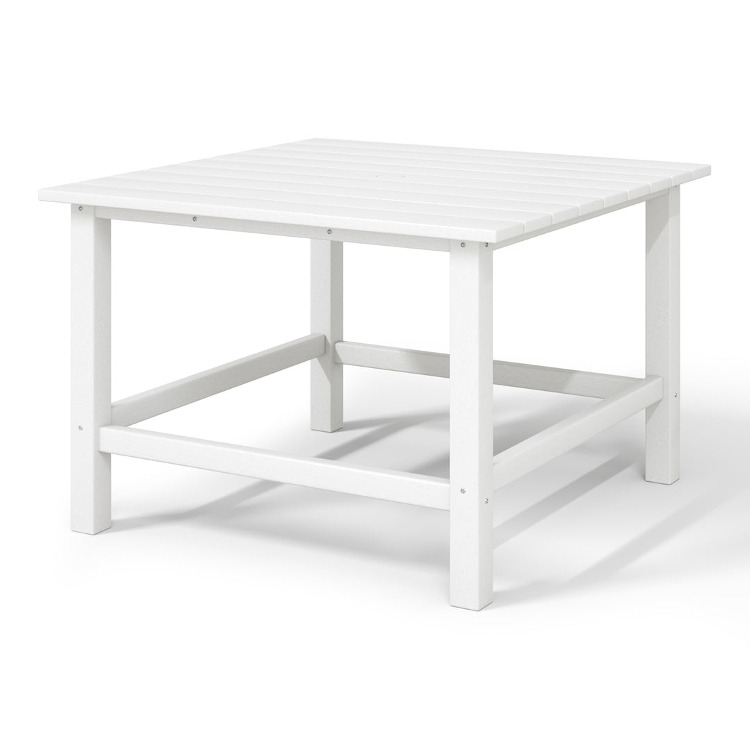 Malibu Kids Outdoor Patio Furniture HDPE 30" Wide Square Dining Table