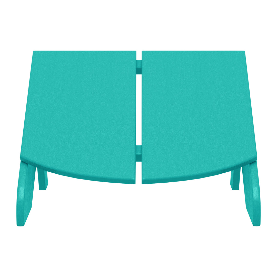 Riviera Modern HDPE Plastic Folding Patio Adirondack Ottoman