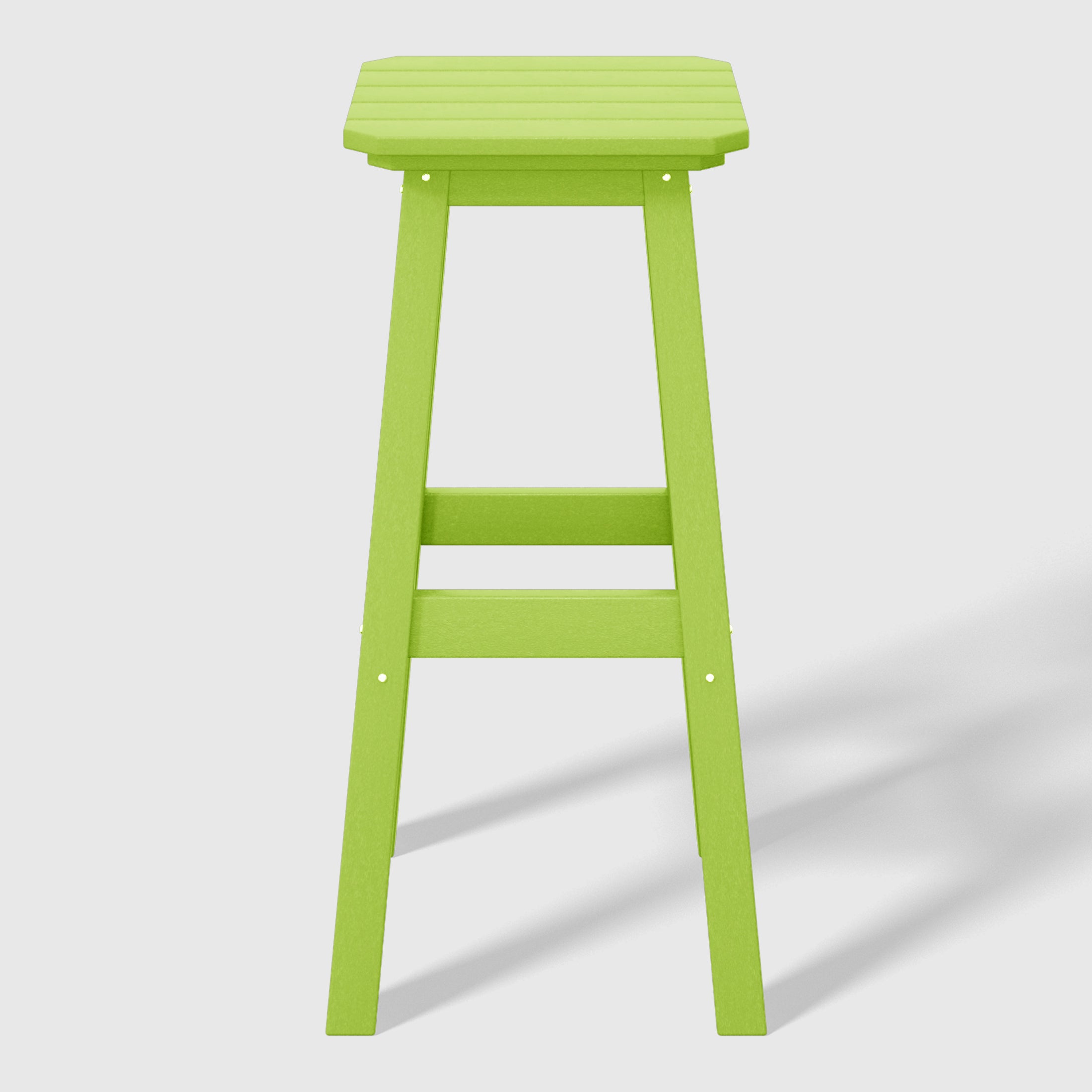 Malibu 29" HDPE Outdoor Patio Square Backless Bar Stool