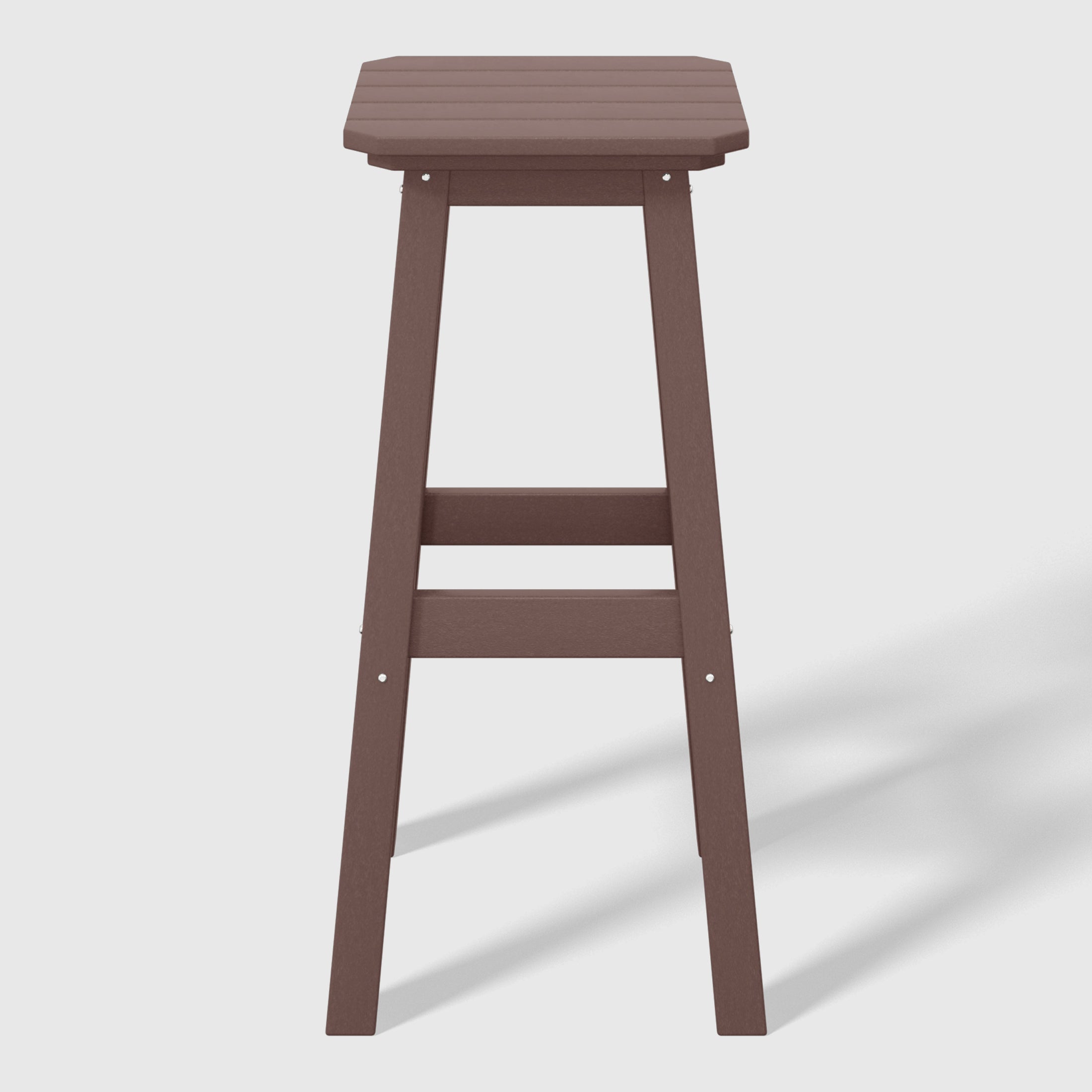 Malibu 29" HDPE Outdoor Patio Square Backless Bar Stool