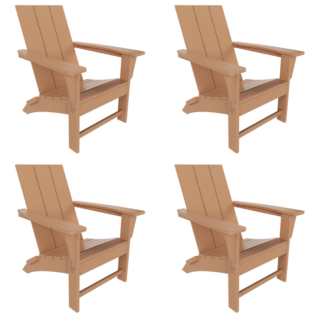 Ashore Westintrends Modern Outdoor Folding Adirondack Chair (Set of 4)