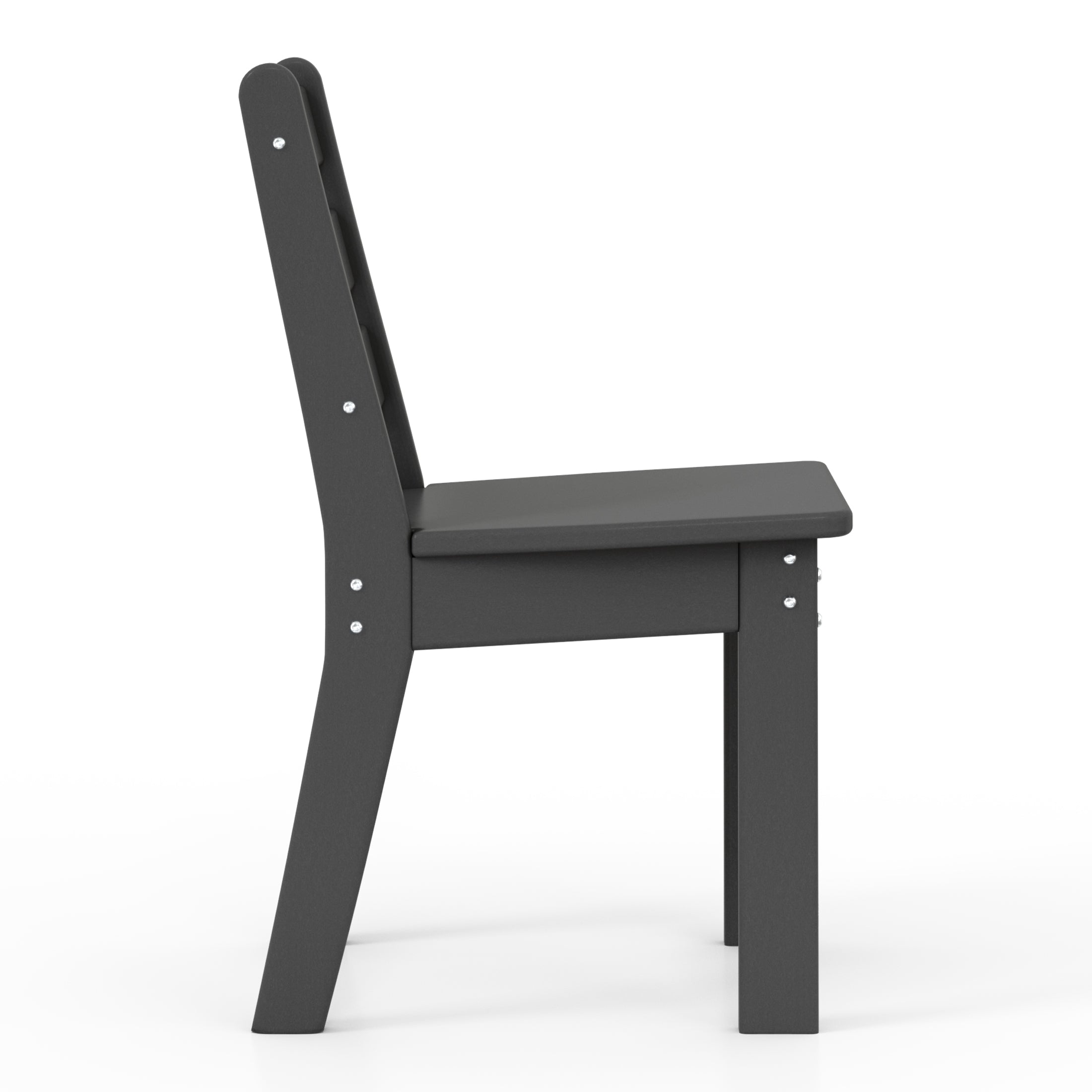 Treehouse Outdoor HDPE Kids Plastic Toddler Dining Chair (Set of Two)