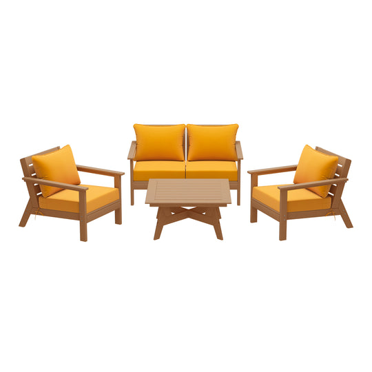 Avalon Outdoor 5-Piece Modular Sectional Patio Furniture Sofa Set