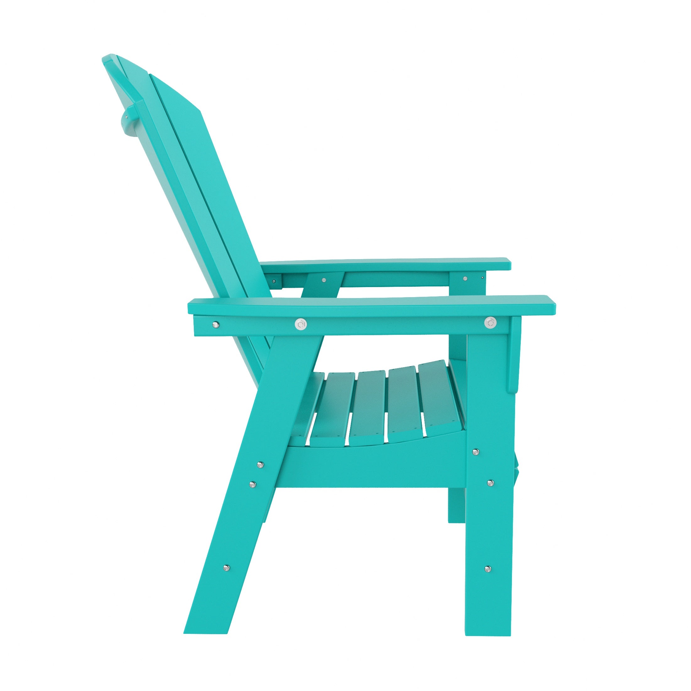 Malibu Outdoor Patio HDPE Plastic Adirondack Dining Chair