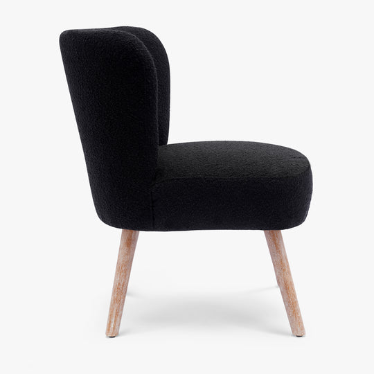 Genevieve 25" Wide Upholstered Boucle Accent Chairs Set of Two