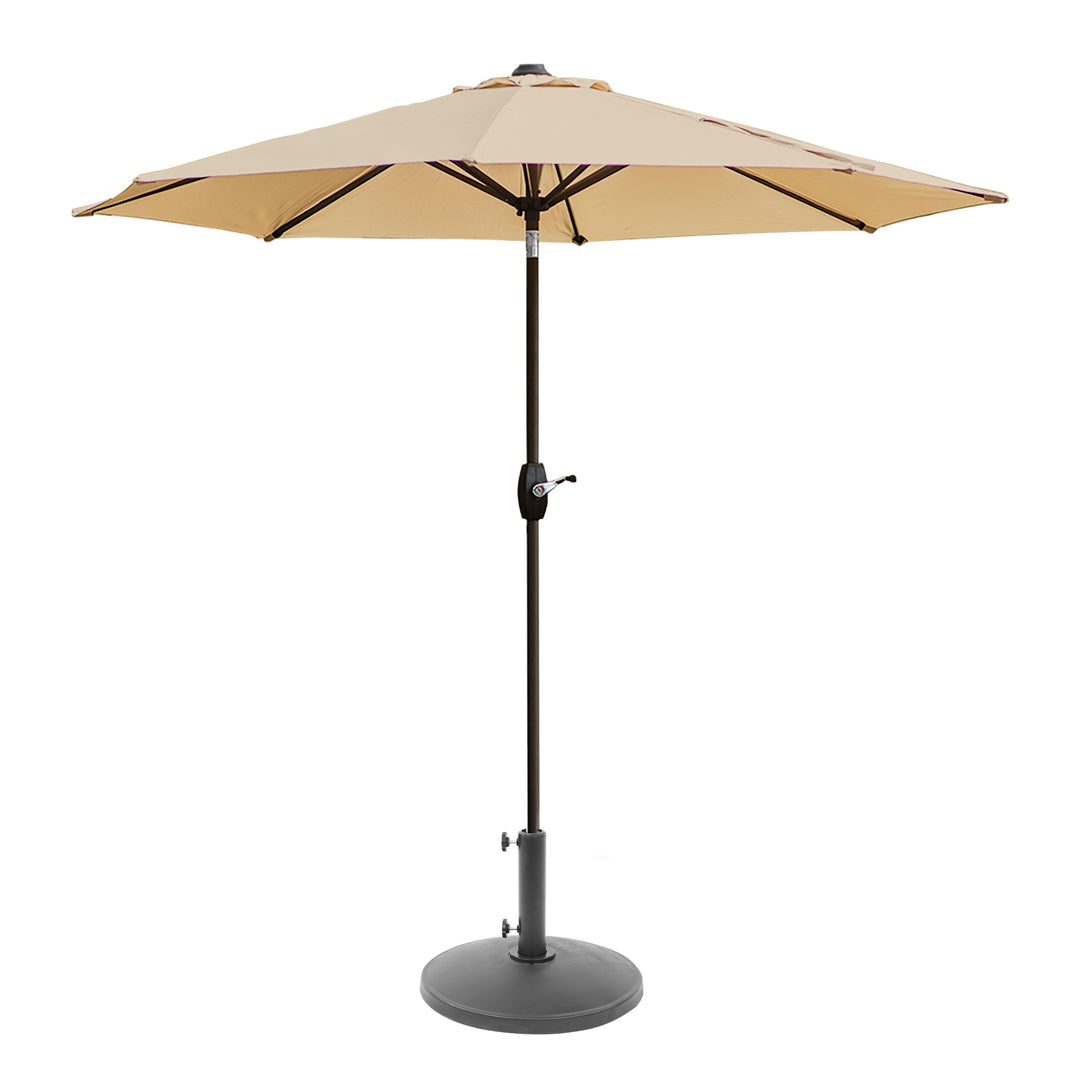 international caravan khaki market patio umbrella PURPLE LEAF Luxury Heavy-Duty Commercial Hydraulic Semi-Automatic Umbrella 8x8 FT(1.9" Pole) / Beige Elevate your outdoor experience with the International Caravan Outdoor Aluminum Umbrella Patio Umbrellas | Cantilever, Market